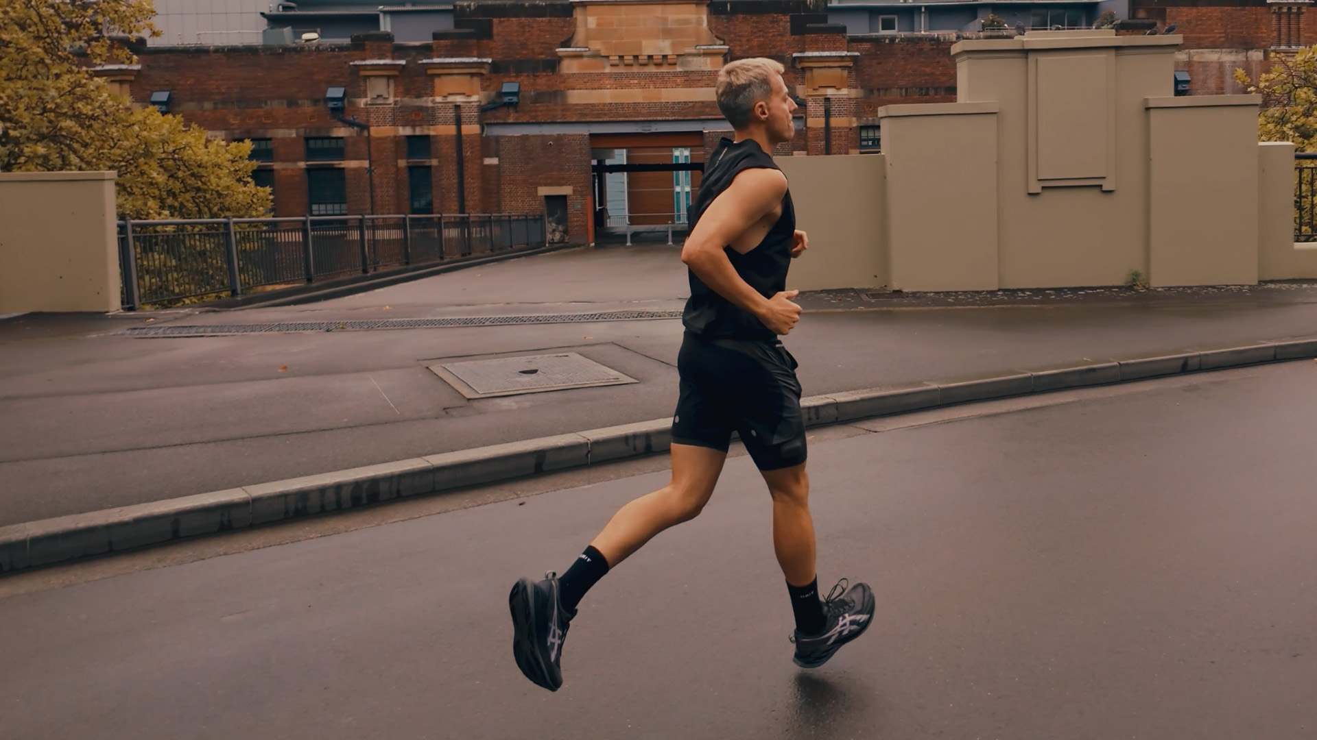 Runner at sunrise
